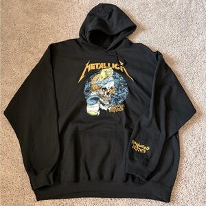Black 'Damaged Justice' Graphic Hoodie